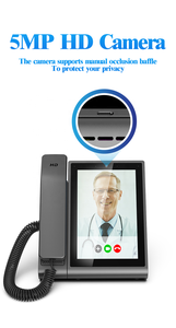 Téléphone IP 8 pouces Android 12 SIP avec caméra 5MP WiFi POE PSTN pour réunions de bureau prend en charge 16 <span class=keywords><strong>comptes</strong></span> SIP Téléphone vidéo VoIP - Product Image 3