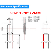 Haut-parleur miniature étanche de haute qualité 1508 15*8MM 8Ohms 1W, vente en gros d'usine, accessoires de haut-parleur à film d'aluminium