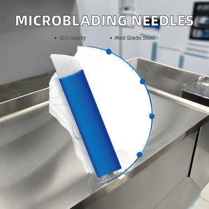 Cuchillas de tatuaje Microblading de acero inoxidable desechables, <span class=keywords><strong>aguja</strong></span> de maquillaje PUMermanent bordada <span class=keywords><strong>para</strong></span> mesoterapia - Product Image 6