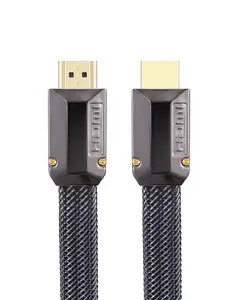 50% 折扣库存优质锌合金18Gbps hdmi 2.0电缆扁平HDMI电缆8K 4K 60Hz 1m无瑕疵产品库存清关。