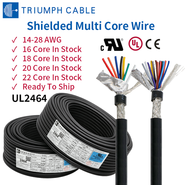UL2464 Multi-conductor Electrical Cable 14/16/18/20/22/24/26AWG Industrial Signal Control Cable Industry Shielded Electric Wires