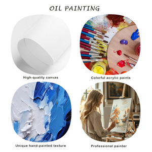 Pintura al Óleo Hecha a Mano sobre Lienzo, Arte Abstracto de Paisaje para Sala de Estar, Dormitorio u Oficina, Decoración 100% Pintada a Mano - Product Image 4