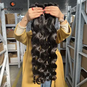 Mechones de pelo natural vietnamita, cabello virgen 100% Remy, liso, gran Stock, venta al por mayor