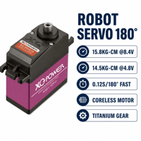 Bras robotisé DIY, servo 180 degrés, moteur sans noyau XQ POWER XQ-RS416, engrenage en titane, numérique, haute tension, métal, automatisation industrielle