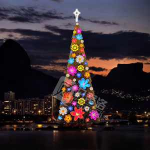 hermoso gigante iluminación al aire <span class=keywords><strong>libre</strong></span> pvc artificial <span class=keywords><strong>mercado</strong></span> torre en forma de árbol de Navidad ornamento - Product Image 2