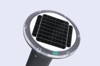 Lampe solaire LED moderne étanche IP65 à intensité variable avec poteau en aluminium pour l'éclairage des cours et des allées