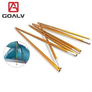 Durable Without Fading Stainless Steel Outdoors Camping Telescopic Aluminum Tent Poles