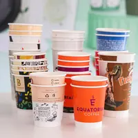 16onz Bubble Tea Custom Printed Ribbed Hot Beverage Insulated Espresso  Disposable to Go Paper Cups Designs with Lid Logo - China 16onz Bubble Tea  Custom Printed Ribbed and Hot Beverage Insulated Espresso