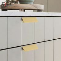 OUKALI Tables de chevet cachées en aluminium contemporain et contracté Poignée de tiroir Quincaillerie domestique Huche Arche Poignée de porte de garde-robe