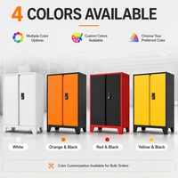Gabinete de Almacenamiento de Acero Multiusos, Doble Puerta, Cerradura Electrónica, Marco Reforzado, Apto para Almacén, Garaje y Uso Doméstico