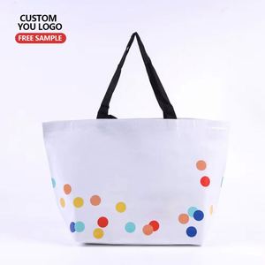 Mass Customizable Reusable Non-Woven Shopping Tote Grocery <b>Bag</b> with Personalized Logo for Supermarket Shopping - Product Image 2