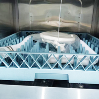 Lave-vaisselle professionnel intelligent à capot en acier inoxydable 304 pour hôtels, économe en énergie, 60 paniers/heure