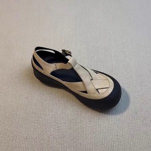 Nouvelles sandales d'été pour femme en peau de mouton, à plateforme et bout fermé, style décontracté sportif, chaussures romaines polyvalentes, best-seller, type escarpins à bride. - Product Image 1