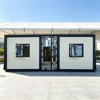 Maison conteneur extensible Shinestone à double aile, maison modulaire préfabriquée pliable, maison conteneur mobile personnalisée en usine