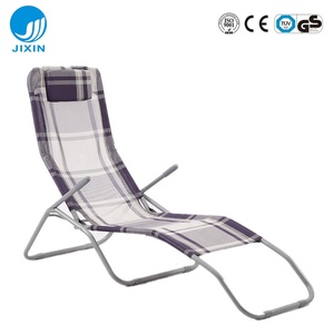 आउटडोर फैशन आरामदायक सस्ते आरामदायक पोलासाइड हल्के वजन एल्यूमीनियम तह बीच लाउंज कुर्सी तह बिस्तर - Product Image 4