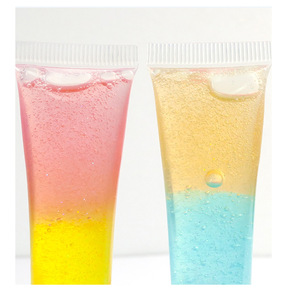 素食凝胶透明粉色光泽丰盈闪亮彩虹天然水果挤压管唇彩 - Product Image 1