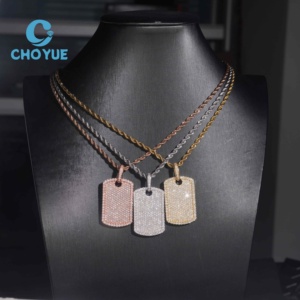 จี้ฮิปฮอปและเครื่องประดับเงินแท้ 925 ประดับเพชรโมอิสซาไนต์แบบ Iced Out จี้รูปป้ายห้อยคอแบบสั่งทำพิเศษ จี้เพชรโมอิสซาไนต์ VVS สำหรับผู้ชาย - Product Image 4