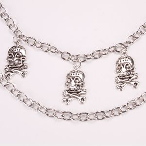 Double Skull <b>Trouser</b> <b>Chain</b> Zinc Alloy Hip Hop Waist <b>Chain</b> Halloween Punk Metal Decorative Pants <b>Chain</b> Multi Layered - Product Image 4