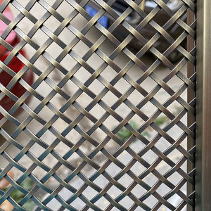 Chất Lượng Cao Trang Trí Thép Không Gỉ Dệt Dây Lưới Kim Loại Màn Hình Rèm Cho Cửa Tủ - Product Image 5