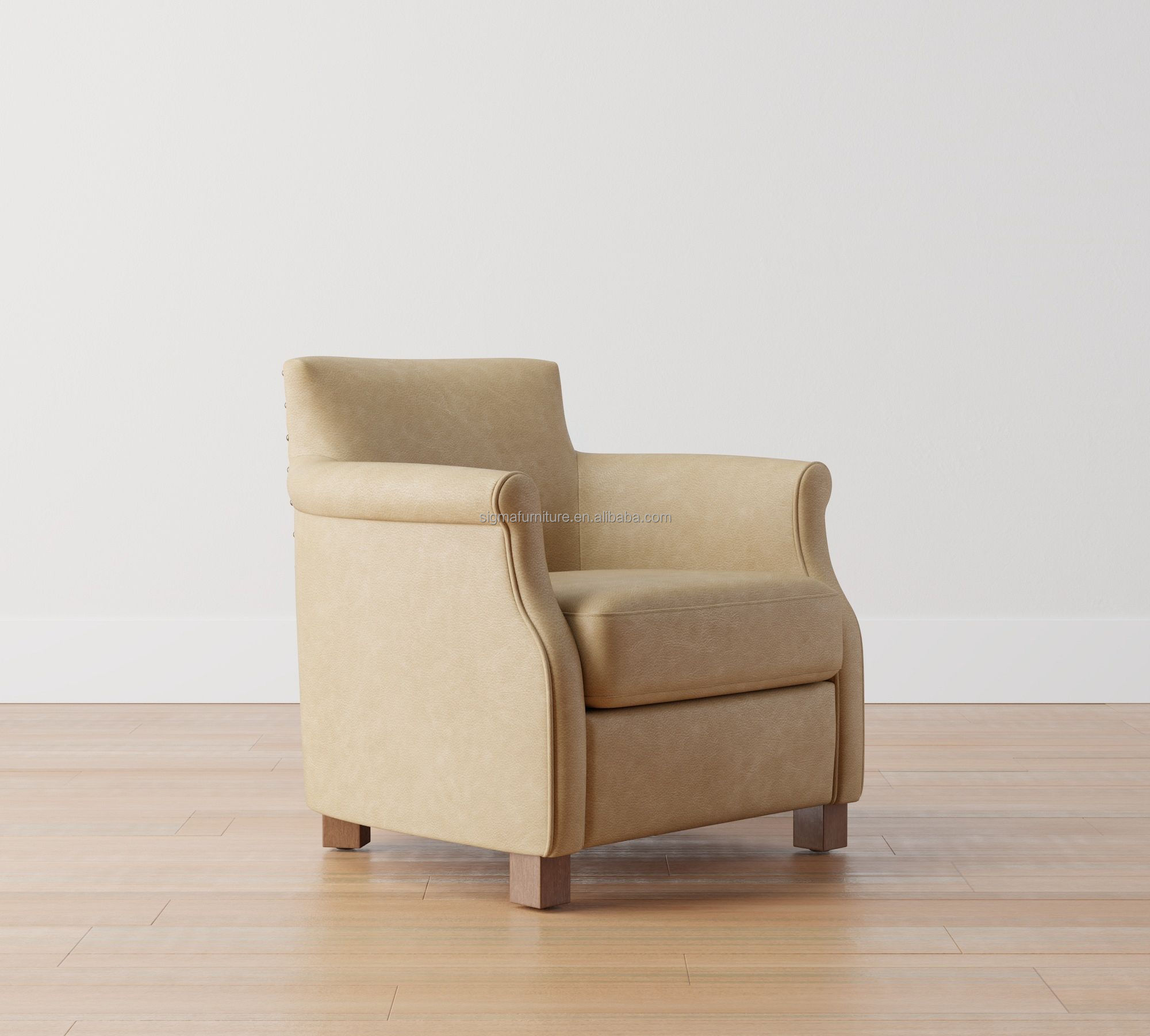 most popular luxury vintage chesterfield leather armchair single seater small armchair sofa