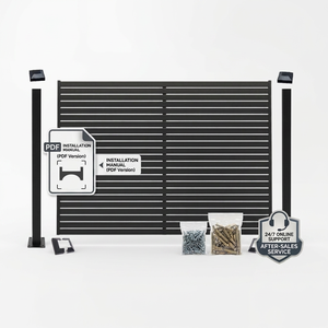 Meilleures ventes : Panneaux de clôture horizontaux en aluminium modernes, à lattes, pour l'intimité, anti-escalade, décoratifs, pour jardin extérieur - Product Image 5