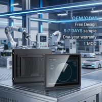Monitor Sentuh Resistif Kelas Industri IP65 Panel Depan Tahan Air dengan Casing Aluminium Alloy untuk Otomasi Pabrik Layar HMI