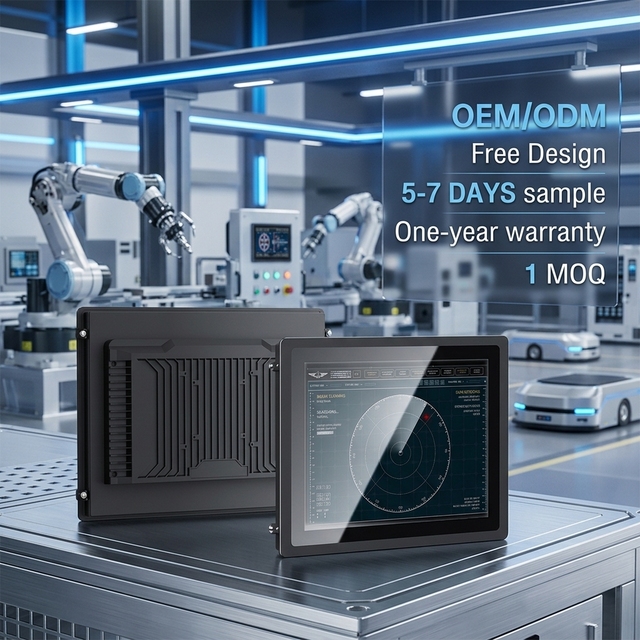 Industrial Grade Resistive Touch Monitor IP65 Front Panel Waterproof Aluminum Alloy Housing for Factory Automation HMI Display