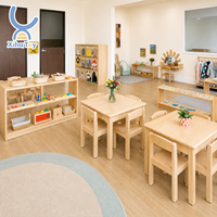 Ensemble de meubles Montessori, tables et chaises en bois pour la maternelle, la garderie, la salle de classe, avec rangements et fonctions éducatives