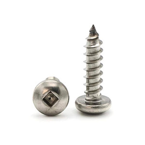 Tornillos autorroscantes de seguridad para madera M3 M4 M5 M6 x 40 mm con cabeza cuadrada y ranura, de acero inoxidable 18-8 - Product Image 2