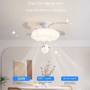 พัดลมเพดาน LED ควบคุมระยะไกลมีสไตล์พร้อมมอเตอร์ไฟฟ้ากระแสตรงที่มีประสิทธิภาพสำหรับบ้านและสำนักงานหรือในโรงแรมไม่รวมโคมไฟ - Product Image 4