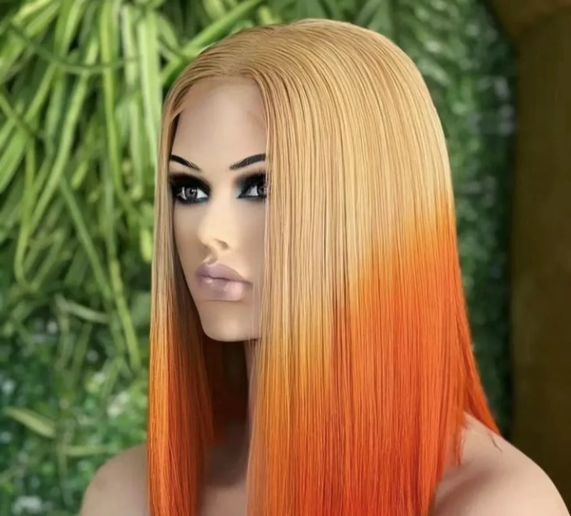 Grosir Rambut Brasil Wig Renda Depan HD, Rambut Manusia Lurus Kutikula Murni Wig Renda Penuh, 13X6 Wig Frontal Renda untuk Wanita Kulit Hitam
