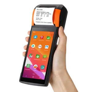 Sunmi V2 Loyverse Pos 4G Wifi 모바일 소매 안드로이드 POS 시스템 터미널 58mm 열 영수증 프린터 QR 코드 스캐너