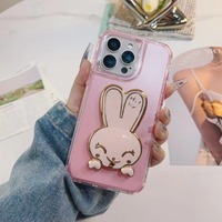 Fundas casing ponsel 3 dalam 1 PC dengan pemegang boneka tahan air & tahan guncangan untuk anak perempuan