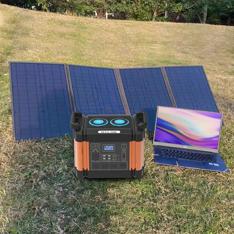 2KW 휴대용 태양 발전기 2000 와트 휴대용 비상 전기 전원 태양 시스템 포함 배터리 컨트롤러 인버터