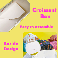 Emballage personnalisé pour sandwichs, emballage en papier kraft pour hamburgers, boîte à lunch pour pâtisserie, boîte à dessert, boîte à beignets, emballage pour biscuits