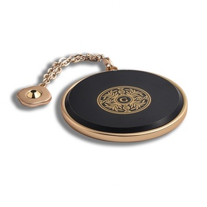 Custom Logo <b>Chain</b> Pocket <b>Mirror</b> Cosmetic Promotional <b>Mirror</b> with Charms Pendant PU Purse - Product Image 4