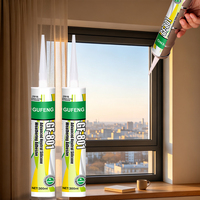 Sellador de Silicona Transparente Blanco para Decoración, de Uso General, Directo de Fábrica, Sellador de Silicona para Puertas y Ventanas