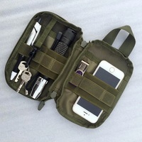 Mini sac de rangement portable pour outils d'extérieur, en tissu Oxford, avec fermeture éclair, en forme d'oreiller, multifonctionnel, pour premiers secours d'urgence