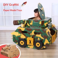 Caja de Cartón Grande para Área de Construcción en Jardín de Niños, Paquete de Materiales para Manualidades, Modelo de Castillo, Casa de Juegos, Juguete de Papel