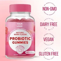 Complément alimentaire pour femmes en marque privée OEM, gommes probiotiques pour la santé intestinale quotidienne, soutien digestif
