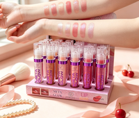 Base de brillant à lèvres liquide hydratant violet en gros, imperméable, sans cruauté, sain, scintillant, de haute qualité, végétalien et brillant