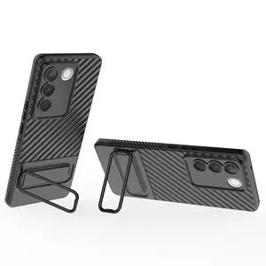 New Luxury Shockproof Full Protection Phone Case For Vivo S16 Pro V27 IQ00 11 Pro S17E Ultra Skin Feel Stand Phone Case