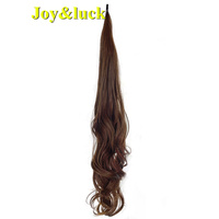 Queue de cheval synthétique Flexible à enrouler, queue de cheval longue ondulée naturelle, mélange brun blond, queue de cheval pour femmes, utilisation quotidienne, vente en gros
