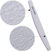 Lot de Limes à Ongles Professionnelles Double Face, Grains 100 et 180, pour Manucure et Pédicure, Outils d'Art, Logo Personnalisé