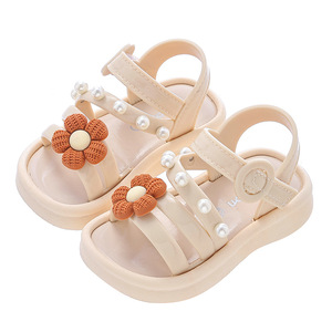 New Arrival Summer Beach Sandals Flat Shoes Casual Girls <b>Slides</b> Shoes Princess Girls Flat Sandals - Product Image 6