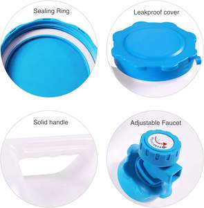 Recipiente de Água para <span class=keywords><strong>Camping</strong></span> ao Ar Livre com Torneira, Tanque de Armazenamento de Água Portátil para Caminhadas, Jarra de Água Plástica para Lavagem de Carros - Product Image 3