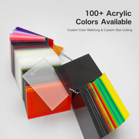 Plaque en acrylique colorée translucide PMMA, panneau plastique sur mesure pour enseignes, artisanat et présentoirs