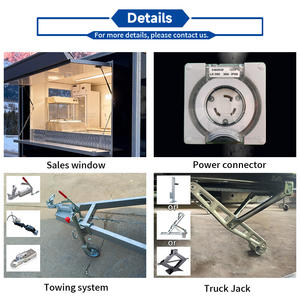 Remolque Comercial Vintage para Comida, Pizza, Hot Dogs, Dulces, Helados, Café, Bocadillos, Papas Fritas, Resistente a la Oxidación, de Fibra de Vidrio - Product Image 5