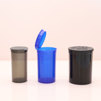 5DR 13DR petit récipient Portable noir et transparent de capsules de pilules médicales bouteille à presser en plastique résistant aux enfants