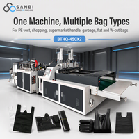 Machine automatique de fabrication de sacs poubelles, sacs en plastique PE, sacs en nylon, sacs en plastique noir pour courses, machine de fabrication de sacs en film plastique